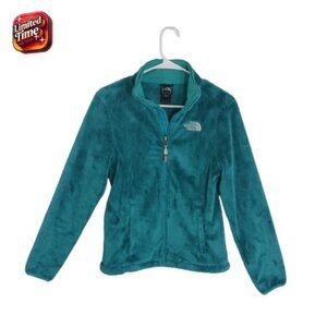 The North Face Jacket Women XS Osito Green Aqua Teddy Deep High Pile Full Zip